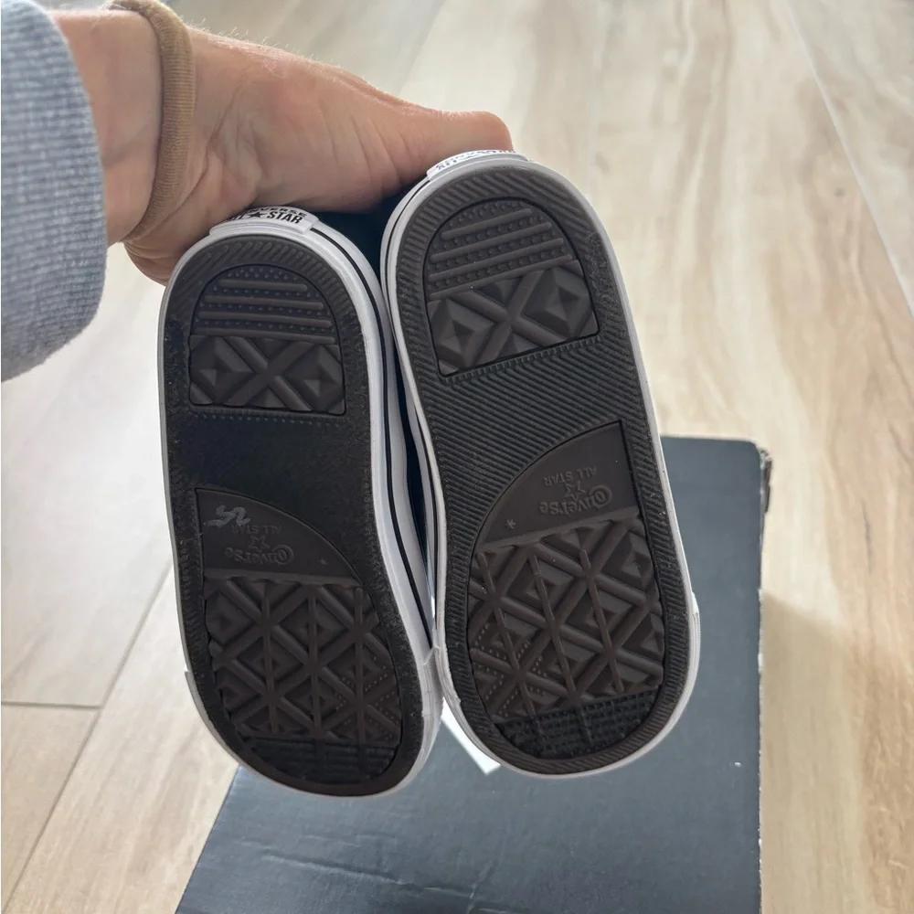 Converse Kids Black Canvas Low-Top Sneakers with White Accents